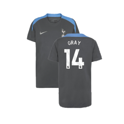 2024-2025 Tottenham Strike Dri-Fit Shirt (Dark Grey) - Kids (Gray 14)