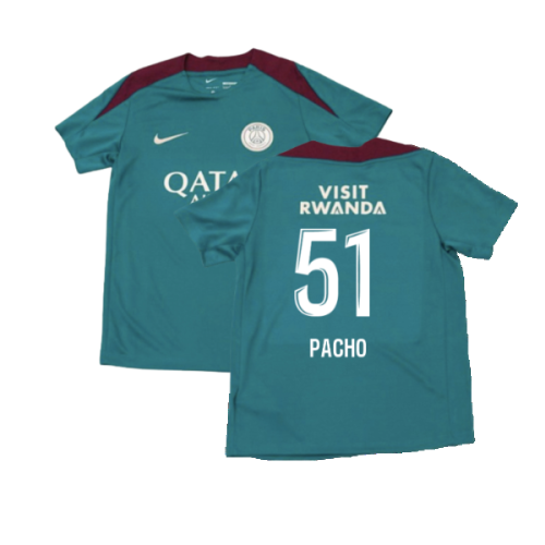 2024-2025 PSG Strike Dri-Fit Training Shirt (Teal) - Kids (Pacho 51)