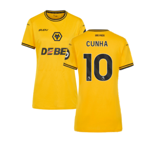 2024-2025 Wolves Home Shirt (Womens) (Cunha 10)