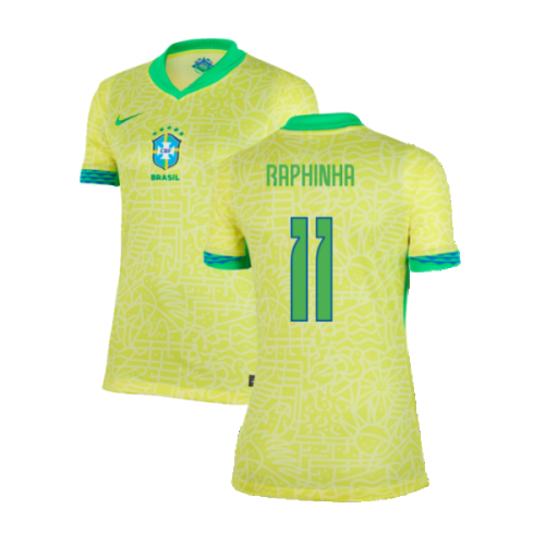 2024-2025 Brazil Home Shirt (Womens) (Raphinha 11)