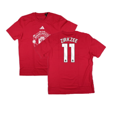 2024-2025 Man Utd DNA Graphic Tee (Red) (Zirkzee 11)