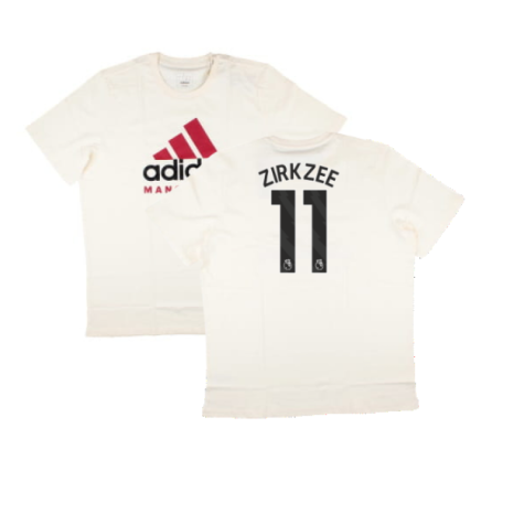 2024-2025 Man Utd SZN Graphic Tee (Cream White) (Zirkzee 11)