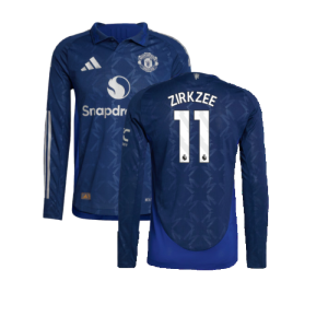 2024-2025 Man Utd Authentic Long Sleeve Away Shirt (Zirkzee 11)