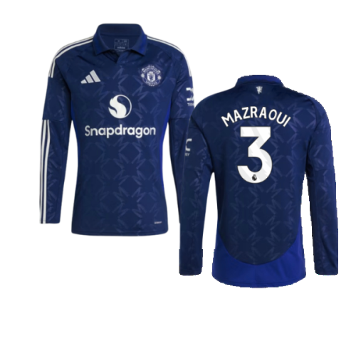 2024-2025 Man Utd Long Sleeve Away Shirt (Mazraoui 3)