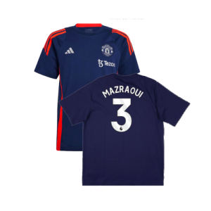 2024-2025 Man Utd Training Tee (Night Indigo) - Kids (Mazraoui 3)