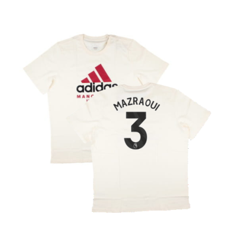 2024-2025 Man Utd SZN Graphic Tee (Cream White) (Mazraoui 3)