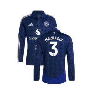 2024-2025 Man Utd Long Sleeve Away Shirt (Mazraoui 3)