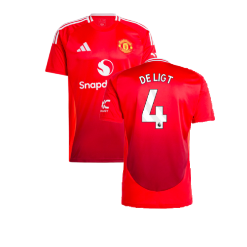 2024-2025 Man Utd Home Shirt (De Ligt 4)