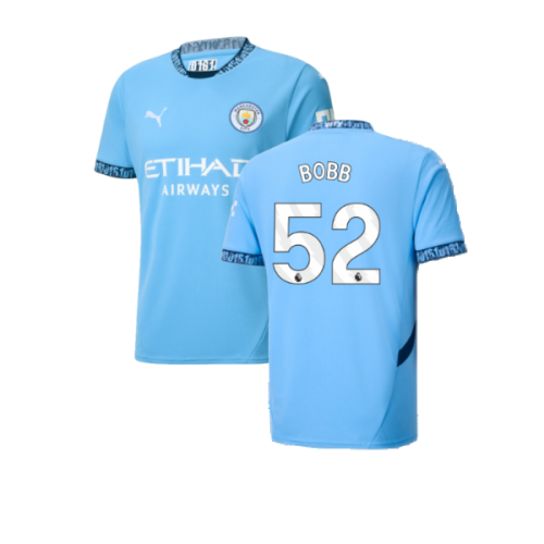 2024-2025 Man City Home Shirt (Bobb 52)