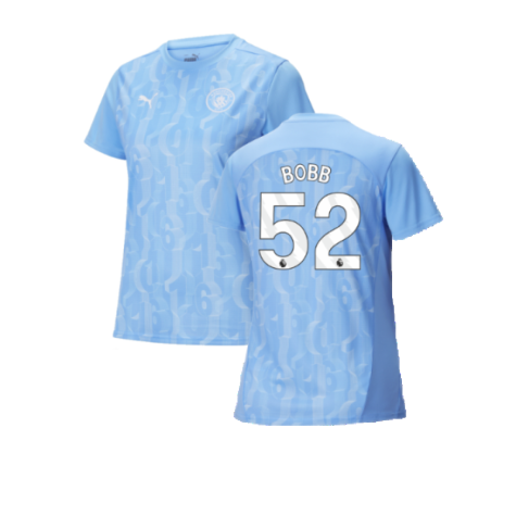 2024-2025 Man City Prematch SS Shirt (Light Blue) - Womens (Bobb 52)