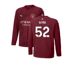 2024-2025 Man City Third Long Sleeve Shirt (Kids) (Bobb 52) 2024-2025 Man City Third Long Sleeve Shirt (Kids) (Bobb 52)