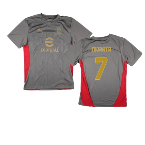 2024-2025 AC Milan Training Shirt (Grey) (Morata 7)