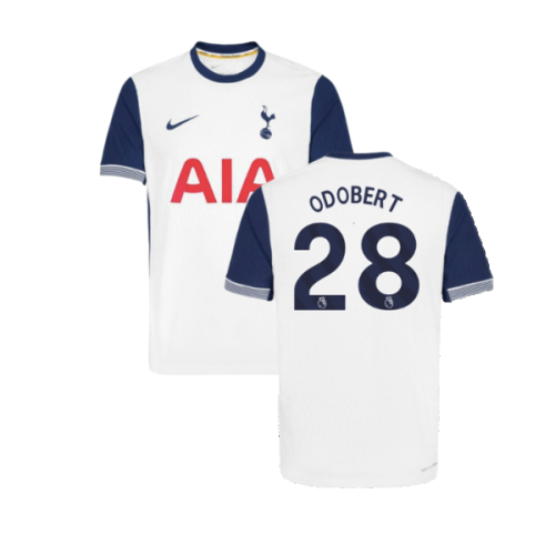 2024-2025 Tottenham Hotspur Authentic Home Shirt (Odobert 28)