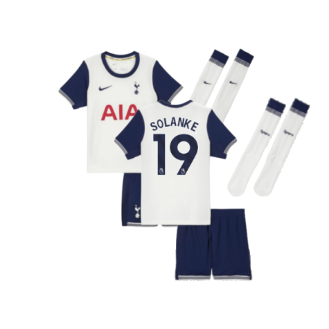 2024-2025 Tottenham Hotspur Home Mini Kit (Solanke 19)