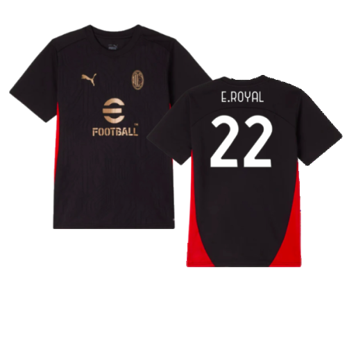 2024-2025 AC Milan Training Shirt (Black) - Kids (E.Royal 22)