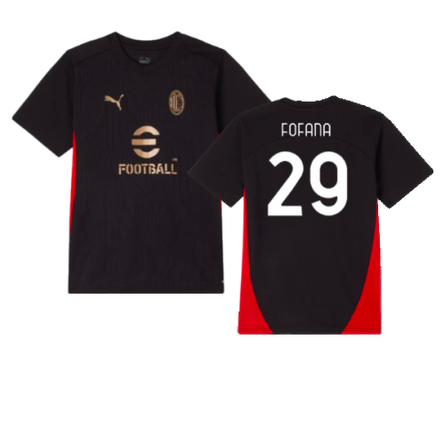 2024-2025 AC Milan Training Shirt (Black) - Kids (Fofana 29)