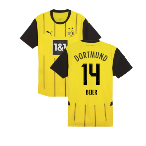 2024-2025 Borussia Dortmund Authentic Home Shirt (Beier 14)