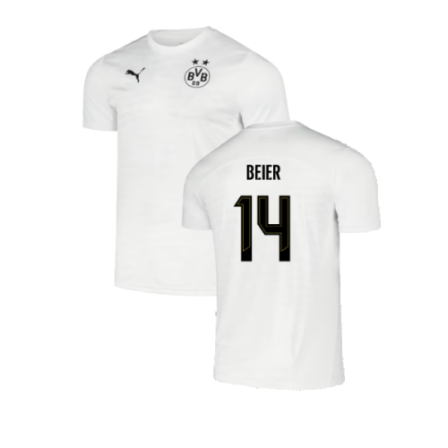 2024-2025 Borussia Dortmund Pre-Match Shirt (White) (Beier 14)