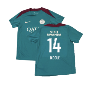 2024-2025 PSG Strike Dri-Fit Training Shirt (Teal) - Kids (D.Doue 14)