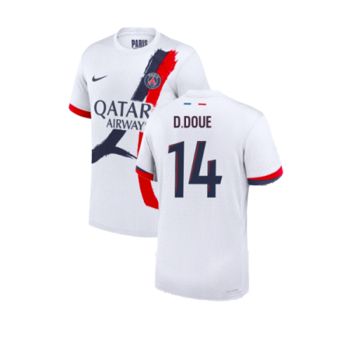 2024-2025 PSG Away Authentic Dri-ADV Shirt (D.Doue 14)