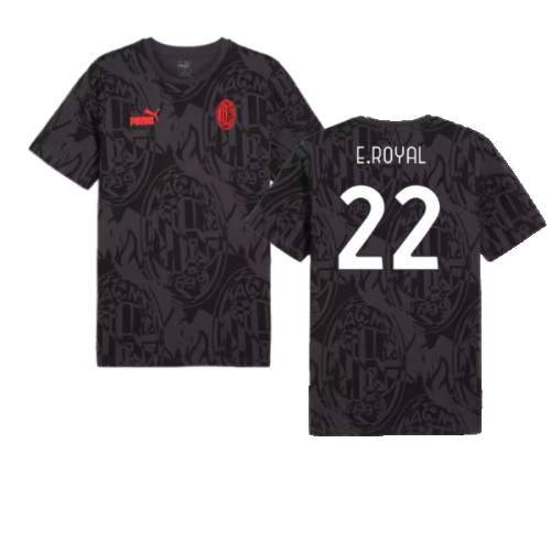 2024-2025 AC Milan ftblCulture Tee AOP (Black) (E.Royal 22)