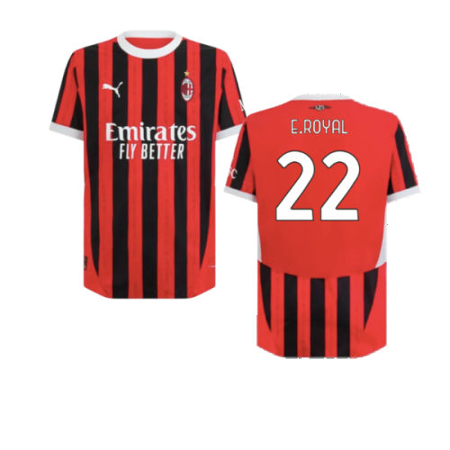 2024-2025 AC Milan Home Authentic Shirt (E.Royal 22)