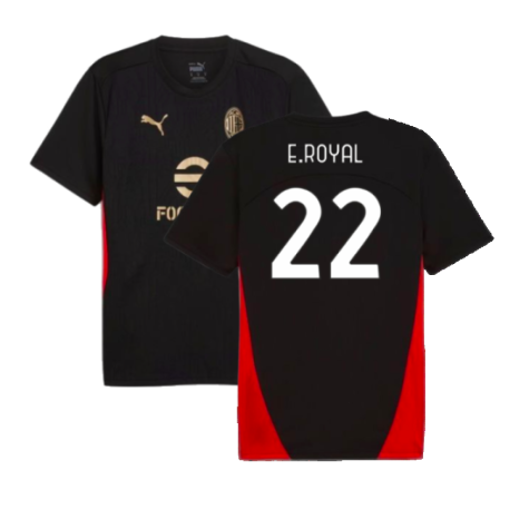 2024-2025 AC Milan Training Shirt (Black) (E.Royal 22)