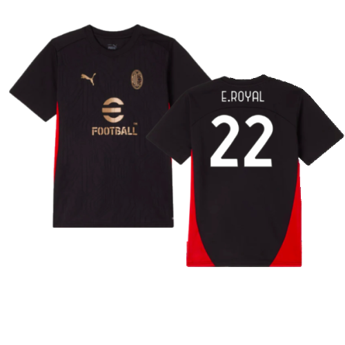 2024-2025 AC Milan Training Shirt (Black) - Kids (E.Royal 22)