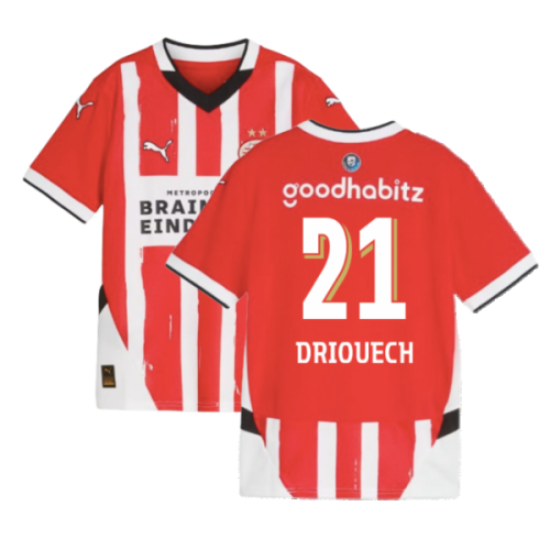 2024-2025 PSV Eindhoven Home Shirt (Kids) (Driouech 21)