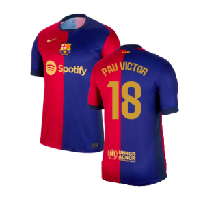 2024-2025 Barcelona Home Shirt (Pau Victor 18)