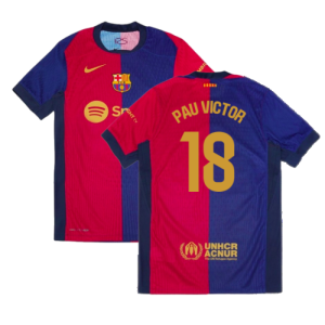 2024-2025 Barcelona Vapor Match Home Shirt (Pau Victor 18) 2024-2025 Barcelona Vapor Match Home Shirt (Pau Victor 18)