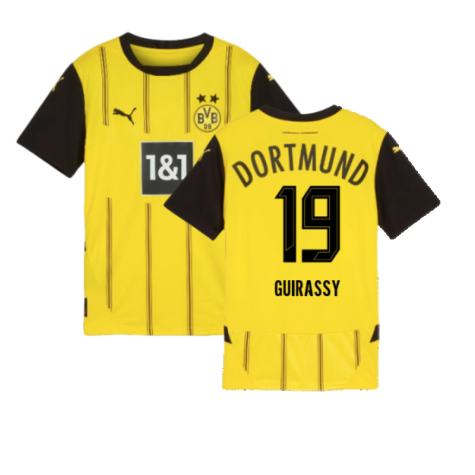 2024-2025 Borussia Dortmund Home Shirt (Kids) (Guirassy 19)