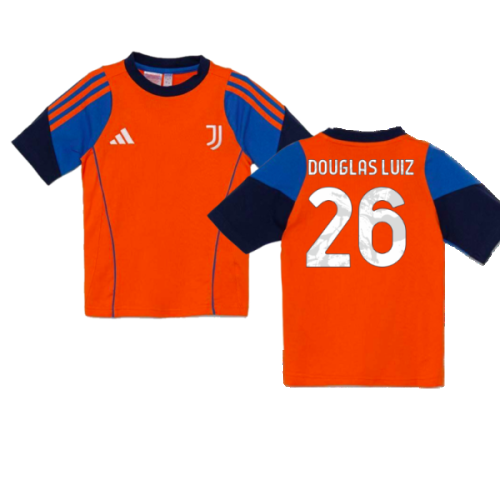 2024-2025 Juventus Training Tee (Orange) - Kids (Douglas Luiz 26)