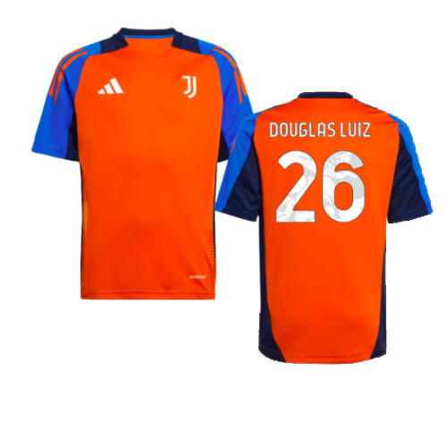 2024-2025 Juventus Training Jersey (Orange) - Kids (Douglas Luiz 26)