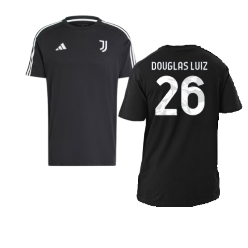 2024-2025 Juventus DNA Tee (Black) (Douglas Luiz 26)