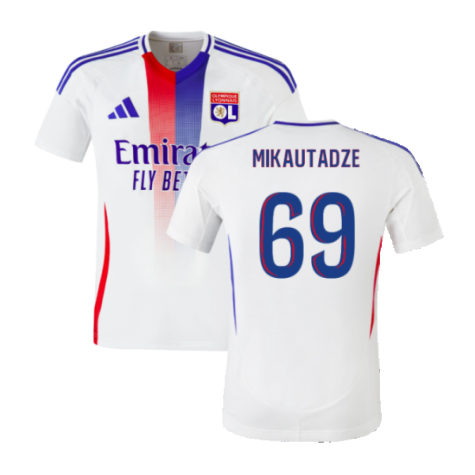 2024-2025 Olympique Lyon Home Shirt (Mikautadze 69)