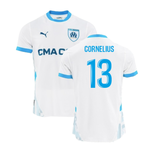 2024-2025 Marseille Home Authentic Shirt (Cornelius 13)