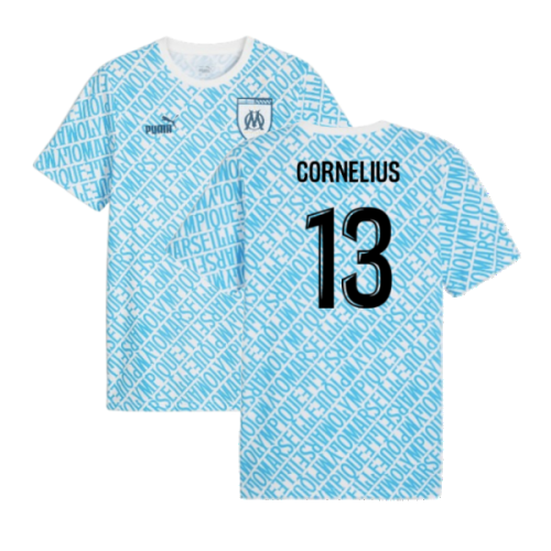 2024-2025 Marseille ftblCulture Tee AOP (Blue) (Cornelius 13)