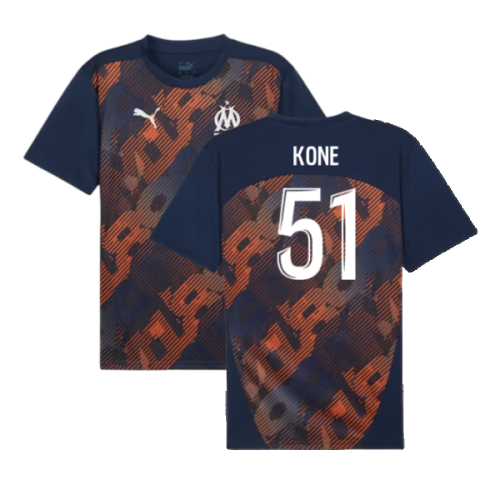 2024-2025 Marseille Pre-Match Shirt (Club Navy) (Kone 51)