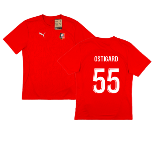 2024-2025 Stade Rennais Training Jersey (Red) (Ostigard 55)