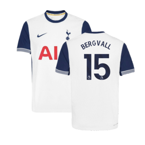 2024-2025 Tottenham Hotspur Authentic Home Shirt (Bergvall 15)