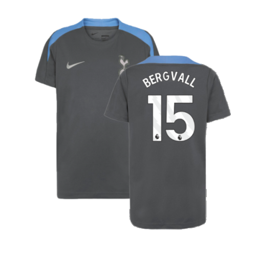 2024-2025 Tottenham Strike Dri-Fit Shirt (Dark Grey) - Kids (Bergvall 15)