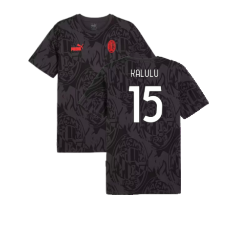 2024-2025 AC Milan ftblCulture Tee AOP (Black) (Kalulu 15)