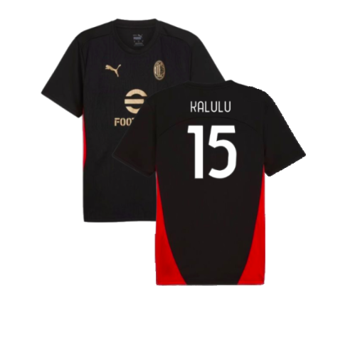 2024-2025 AC Milan Training Shirt (Black) (Kalulu 15)