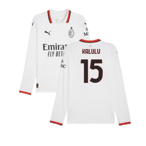 2024-2025 AC Milan Away Long Sleeve Shirt (Kalulu 15)