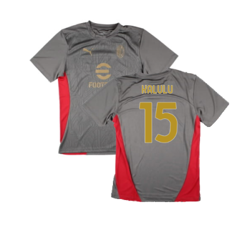 2024-2025 AC Milan Training Shirt (Grey) (Kalulu 15)