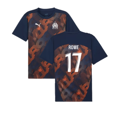 2024-2025 Marseille Pre-Match Shirt (Club Navy) (Rowe 17)