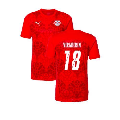 2024-2025 Red Bull Leipzig Pre-Match Shirt (Red) (Vermeeren 18)