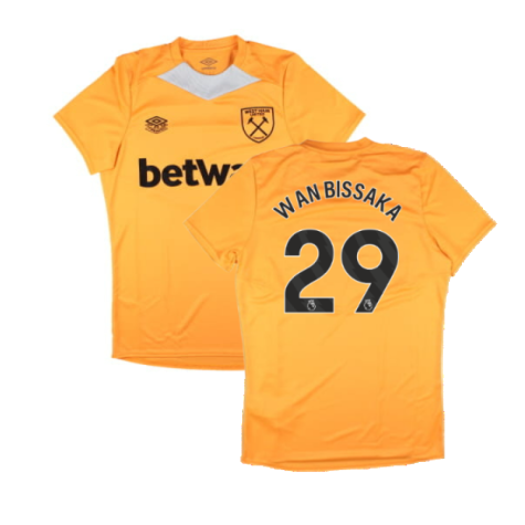 2024-2025 West Ham Training Jersey (Orange) (Wan Bissaka 29)