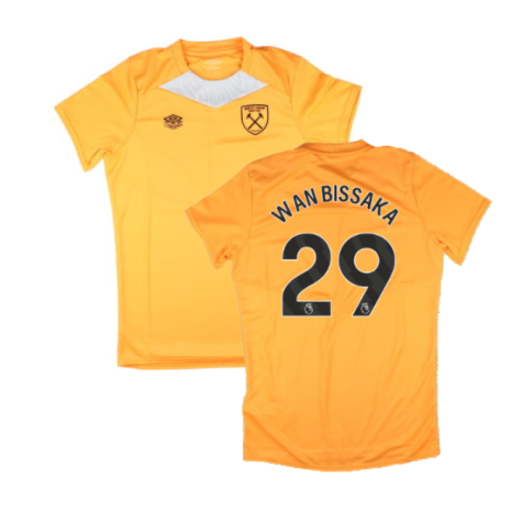 2024-2025 West Ham Training Jersey (Orange) - Kids (Wan Bissaka 29)